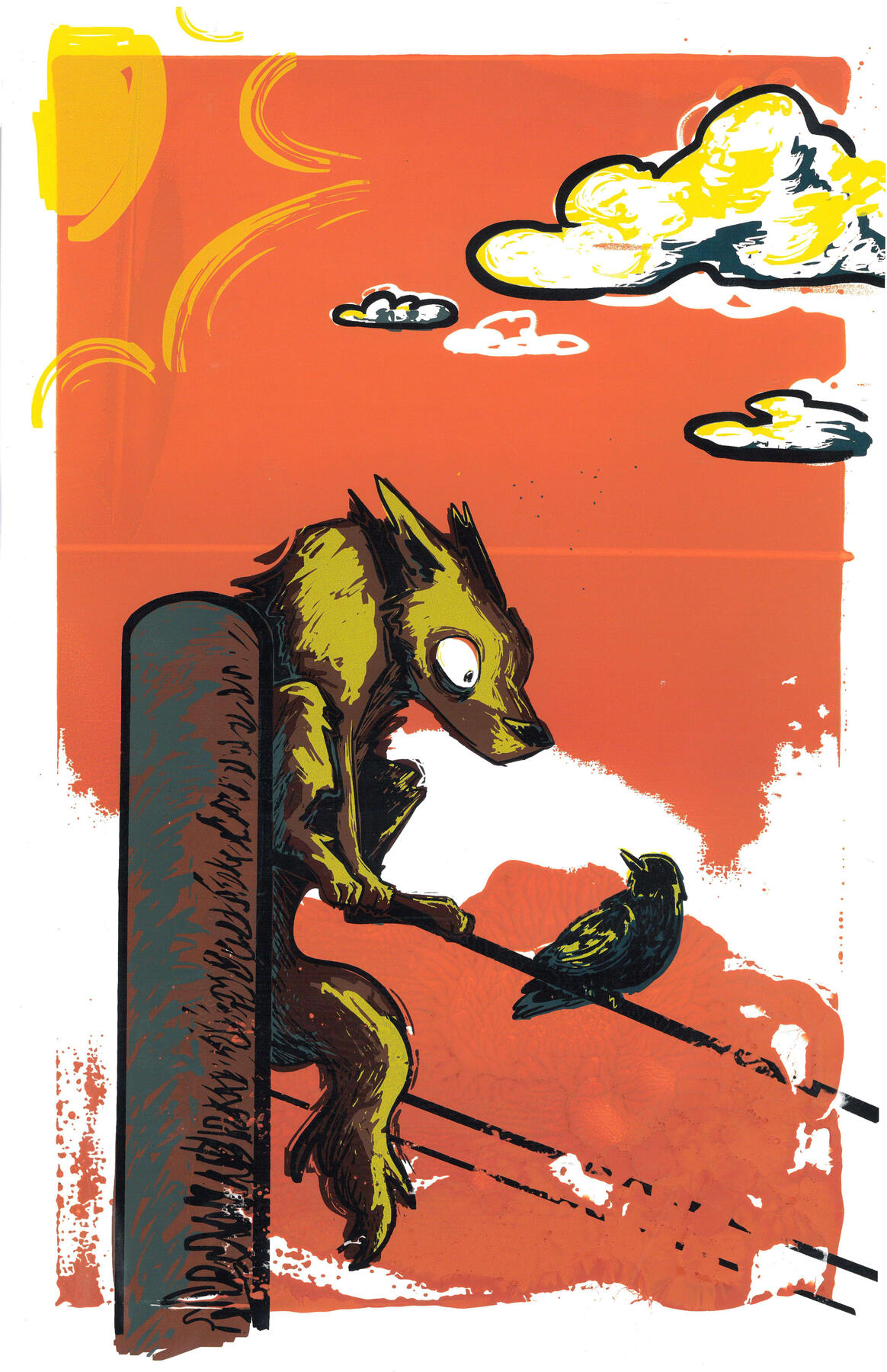 Dog Post (Silk Screen, 2023)